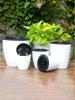 Double-layer Round Flowerpot Lazy Flower Pots Hydroponic Plastic Flowerpot Self Watering Flower Pot Water Absorption Planter