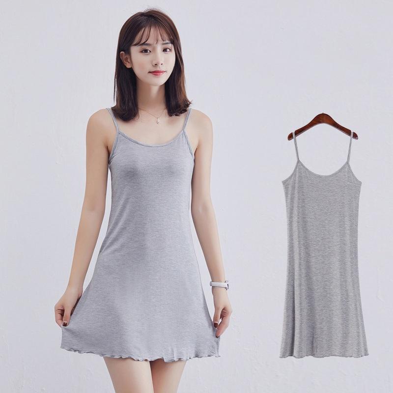 Elegant Women Tank Top Cami Mini Short Dress With Adjustable Spaghetti Straps