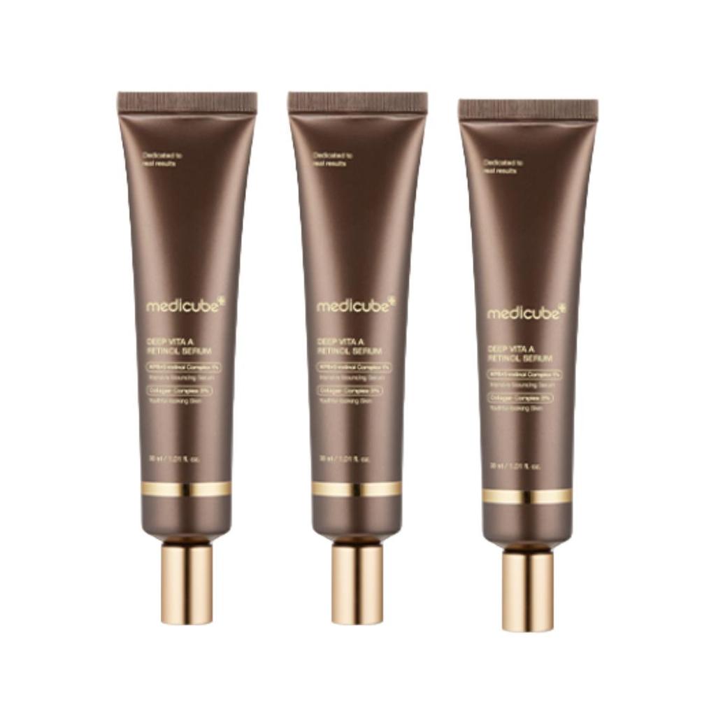 Medicube Глубокий укрепляющий лифтинг-набор (Глубокая сыворотка с ретинолом Vita A 30 мл + Глубокий лифтинг-пептидный крем для глаз 30 мл) (7 вариантов)