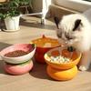High Foot Ceramic Raised Cat Bowl Fruit Series Pet Food Bowl Anti Vomiting Cat Bowl Pet Supplies