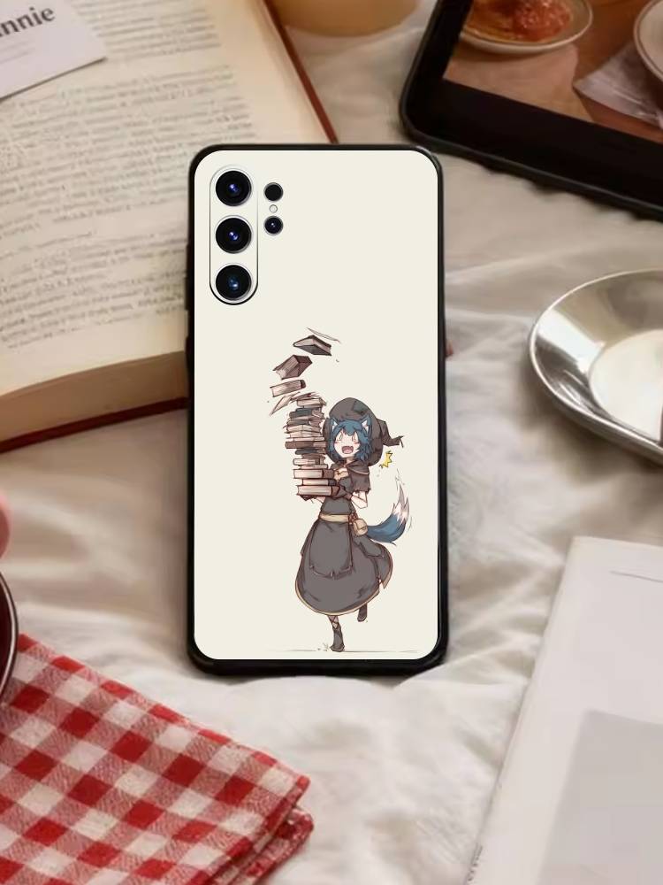 Чехол для телефона Atelier Of Witch Hat для Samsung S26, S25, S24, S23, S22, S21, S20, Ultra, Plus, FE Черный Мягкий Чехол