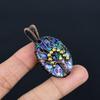 Abalone Shell 999 Copper Wire Wrapped  Pendant, Handmade Gemstone Pendant Jewelry, Gifts For Wife Brand New Pendant