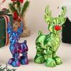 3D-печатная милая рождественская фигурка лося с подвижными суставами, декор для офиса, подарок для детей, имитация статуэтки, украшение