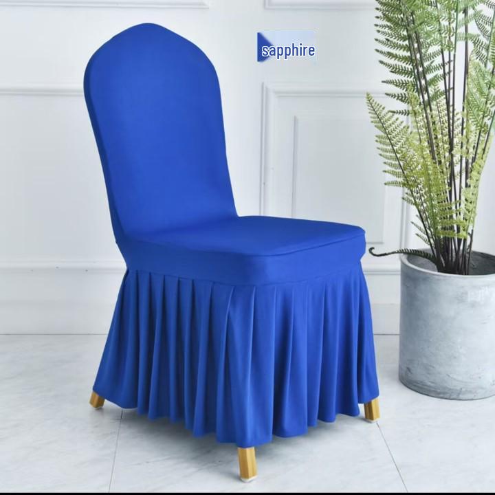 Утолщенная Эластичная Плиссированная Юбка Чехол на Стул для Свадеб и Конференций