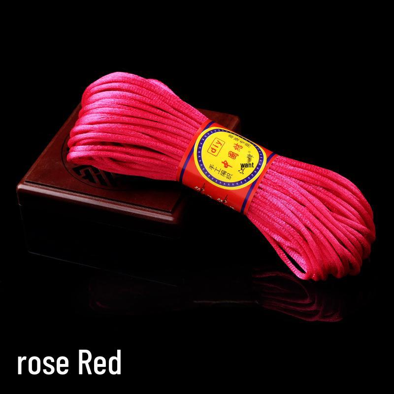 Red Polyester Chinese Knotting Cord for DIY Bracelets and Beading