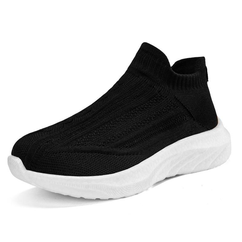 Women's Shoes Couple New Casual Sports Shoes Running Shoes Soft-soled Lazy Shoes Flying Knitting