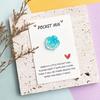 Pocket Hug Card with Gradient Rose for Women Men Mini Pocket Hug Tokens with Greeting Card Inspirational Gifts for Long Distance Relationship