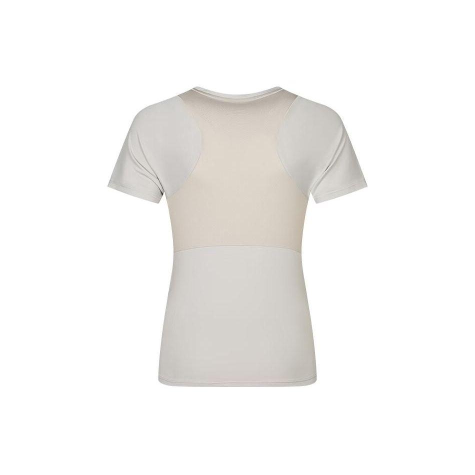 Asics Breathable Comfortable Round Neck Short Sleeve T-Shirt Women Tops Light-Gray 2032C917-021