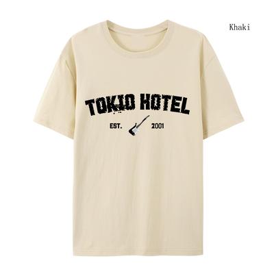 Женская хип-хоп уличная футболка одежда рок-группа Tokio Hotel Kaulitz принт футболка хлопковая футболка тренд короткий рукав футболка