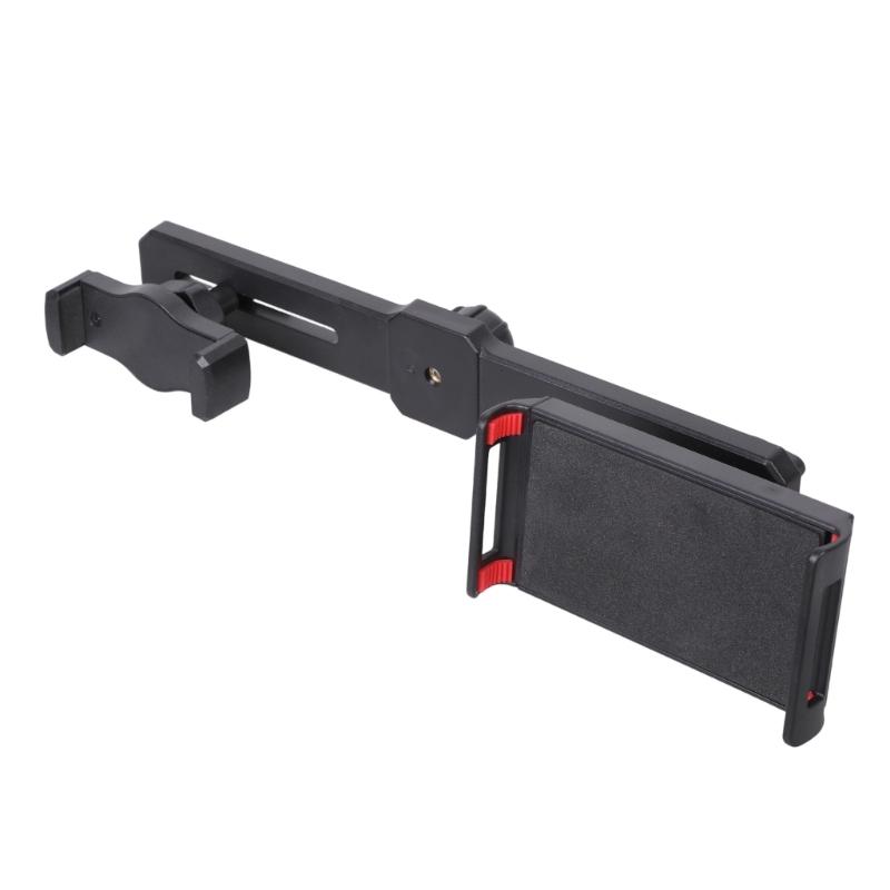 Double Device Mobile Holder For Smartphones Tablets 4.5 11 Inch 1/4 17mm Tripod Mount Stable Rotating Base For Video Recording Navigation