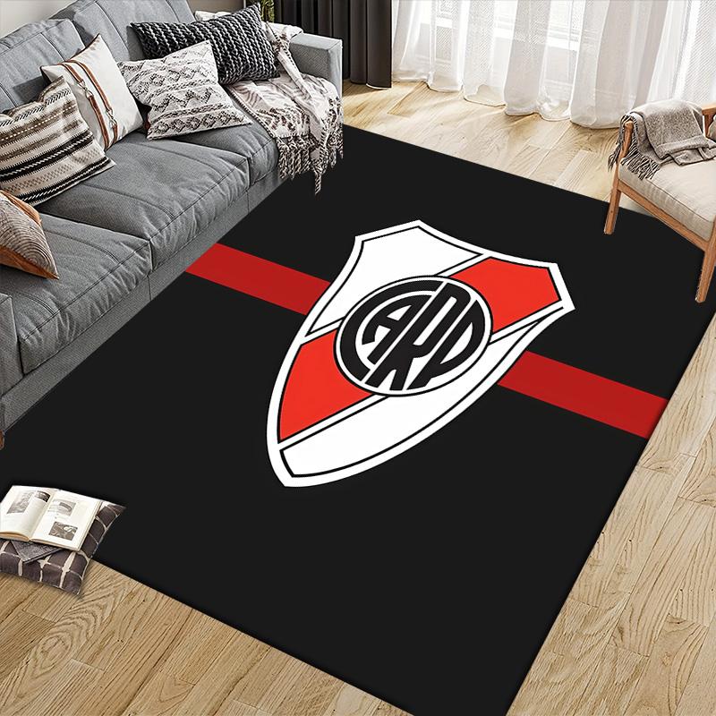 Club Atletico River Plate Flannel Pattern Square Carpet,Area Rug,Carpet Rug for Living Room Bedroom Sofa Playroom Decor,Non-slip Floor Mat