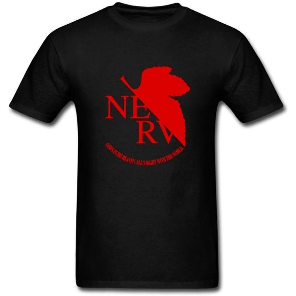 VEBLEN Мужская хлопковая футболка с дизайном Neon Genesis Evangelion Nerv