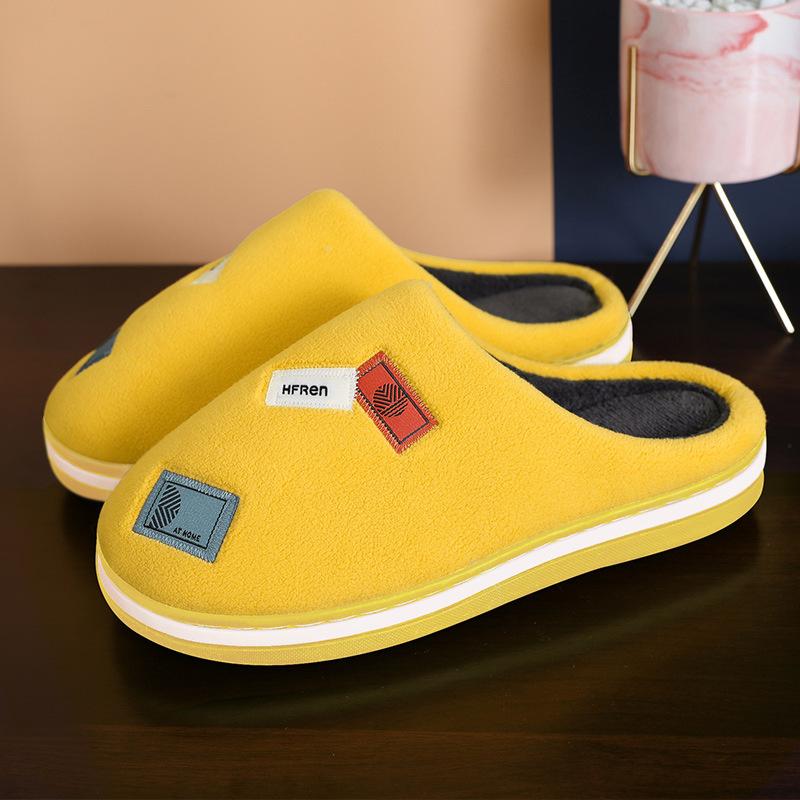 Новые женские зимние хлопковые тапочки, домашние нескользящие теплые утепленные домашние домашние тапочки, пушистые тапочки
