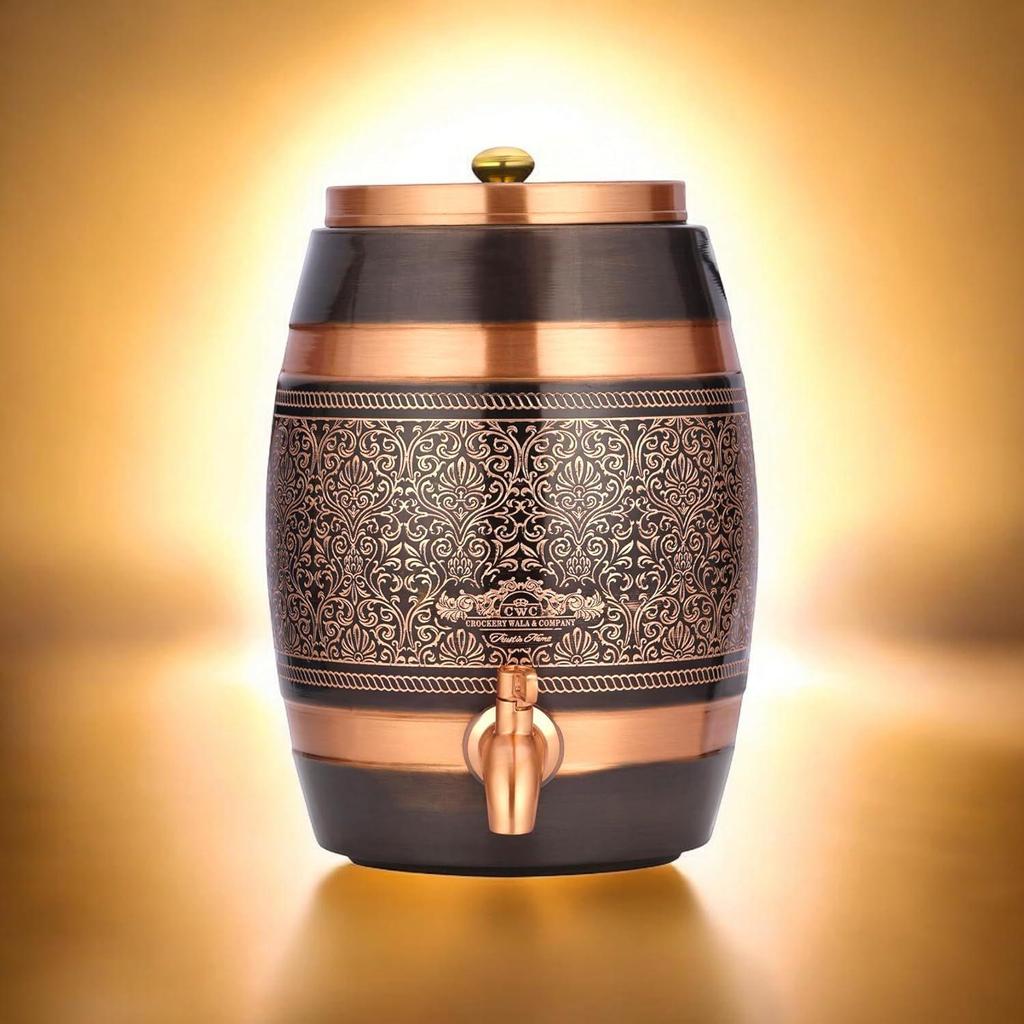 Pure Copper Dispenser 5 Litres Antique Itching Barrel