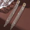 Женские легкие роскошные серьги-капельки Shines Crystal с длинной кисточкой