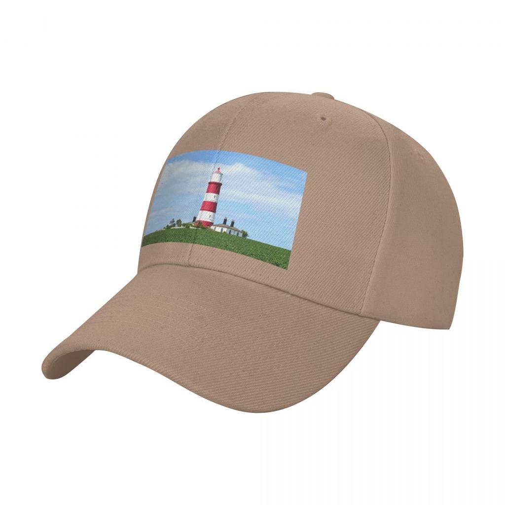 Happisburgh Lighthouse Baseball Cap Streetwear hiking hat Golf Hat western Mens Luxury Womens