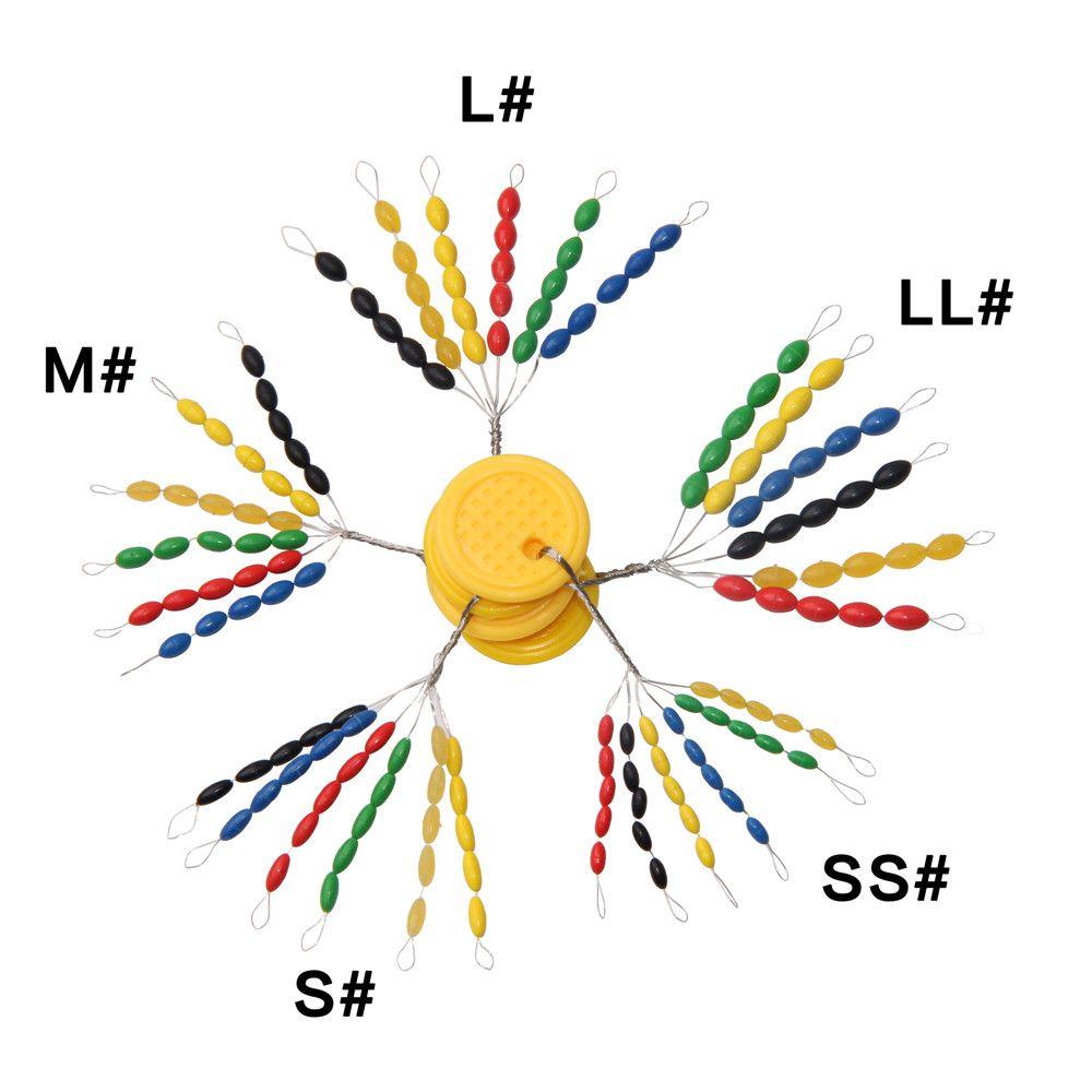 Stopper Rubber Float Oval Float Stops Fishing Line Plug Float Space Beans Fishing Bobber Fish Buoy