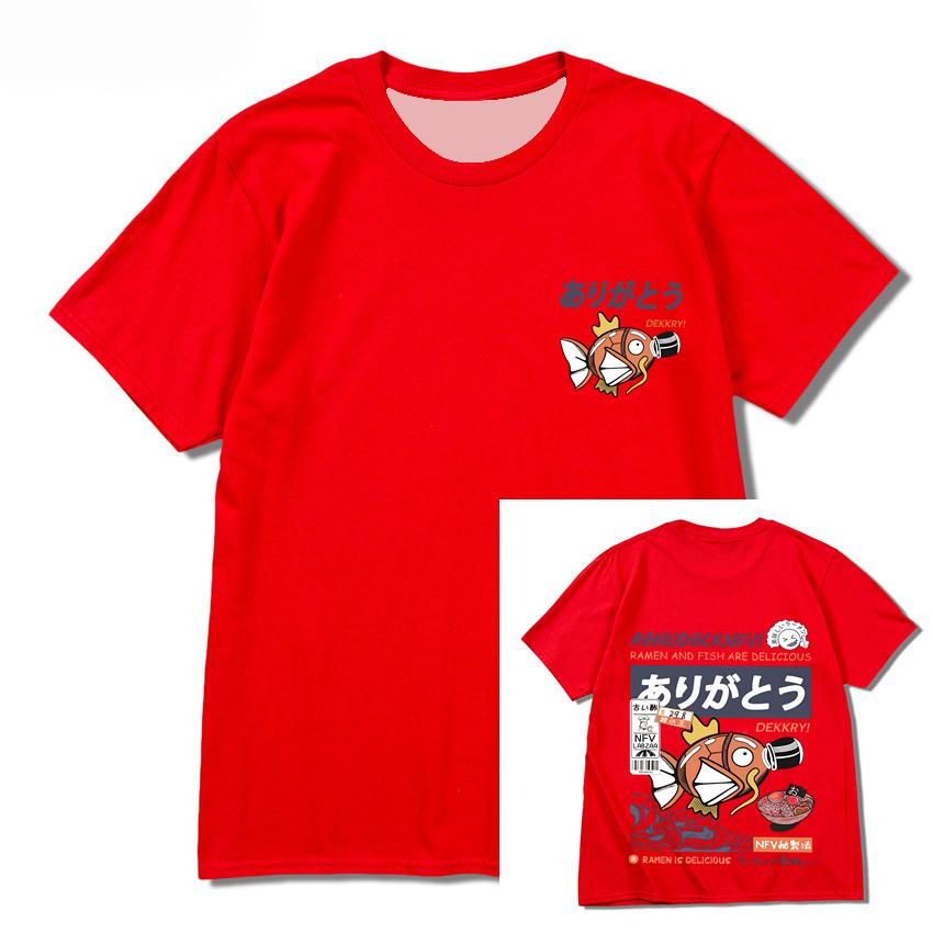 Japanese Style Ramen And Fish Are Delicious Fun D Print Mens Tshirt Hip Hop Casual Comfortable Tees Unisex Kids O Neck Tops