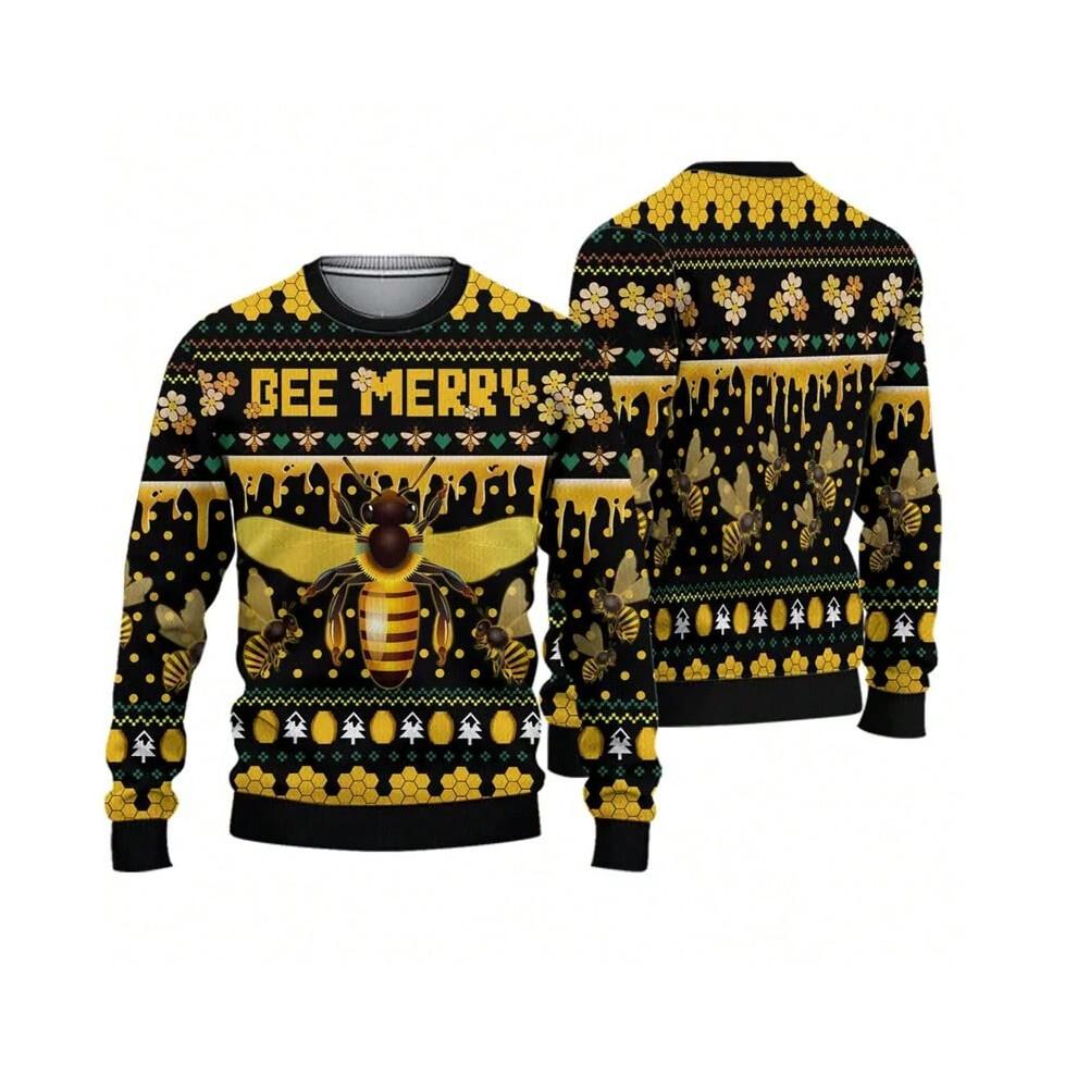 Funny Graphic Ugly Christmas Sweater Trend Casual Men Women 3D Printed Xmas Sweatshirt Casual Streetwear Oversized Tops