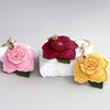 3D Rose Rose Flower Bag Keychain PU Leather Flower Backpack Pendant Bag Hanging Ornament  Women