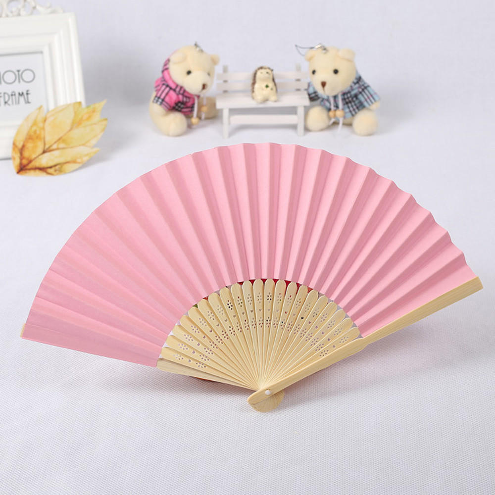 1pcs Paper Folding Fans Blank Bamboo Hand Held Fan for Practice Calligraphy Doodle DIY Painting Wedding Party Decor Gifts
