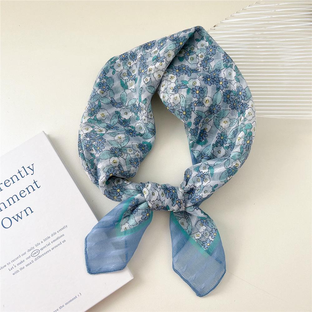 Маленький квадратный шарф из хлопка и льна, шелковый шарф, женский, весна и осень, новый стиль, художественный и универсальный, модный, темпераментный шарф-повязка на голову