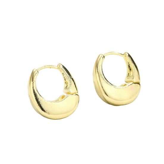 Массивные золотые серьги-каффы для женщин, минималистичные овальные серьги-гвоздики с хрящом, серьги-кольца Huggie