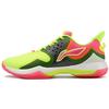 Li Ning Боевой Алебарда Амортизация Скользкая Устойчивость к истиранию Низкие Бадминтонные Кроссовки Мужские Розовый Желтый Зеленый AYAQ005-4