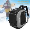 Large Capacity Ski Boot Bag 65L Ski Boot Travel Backpack for Ski Helmet Goggles Snowboard