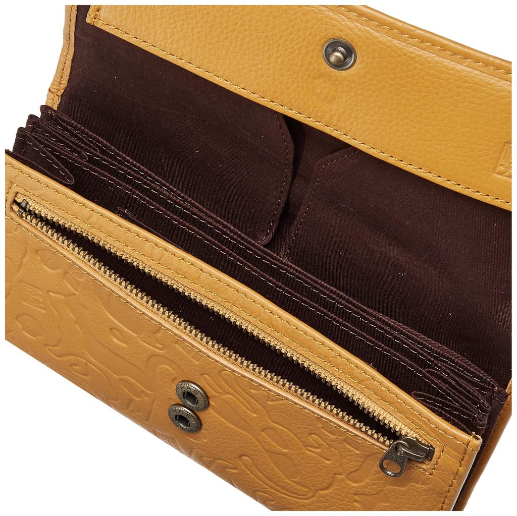 Кошелек из натуральной кожи с принтом кошки для мужчин, легкий из коровьей кожи, животный, коричневый и Номура Сюхэй Сюхэй, длинный кошелек с клапаном кошки [Номура Сюхэй]