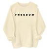 Women's Loose And Comfortable Round Neck Long Sleeved Sweatshirt With Printed Text