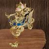 Animal Shape Page Clip Brass Metal Bookmark Chinese Style Bookmark Hollow Book Mark Retro Book Clip