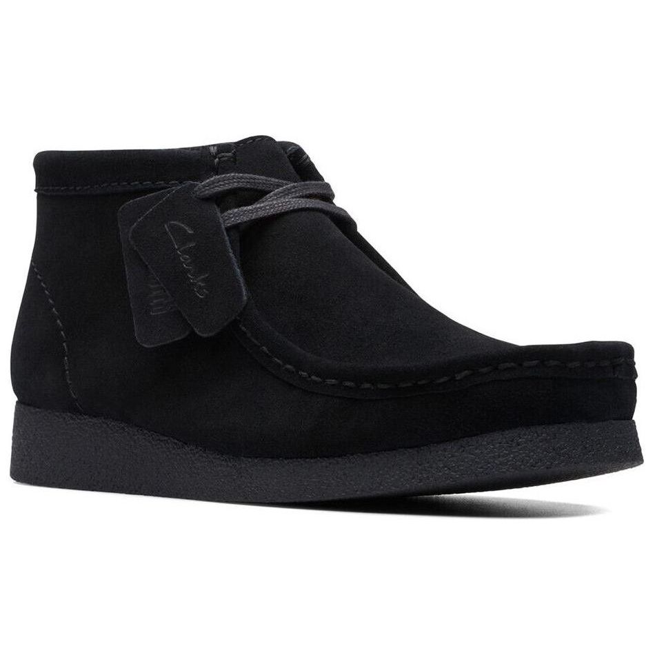 Clarks Замшевая кожаная обувь в британском стиле ретро с круглым носком, удобная, на толстой подошве, прочная, низкая, повседневная, мужские кроссовки, черные 26172823