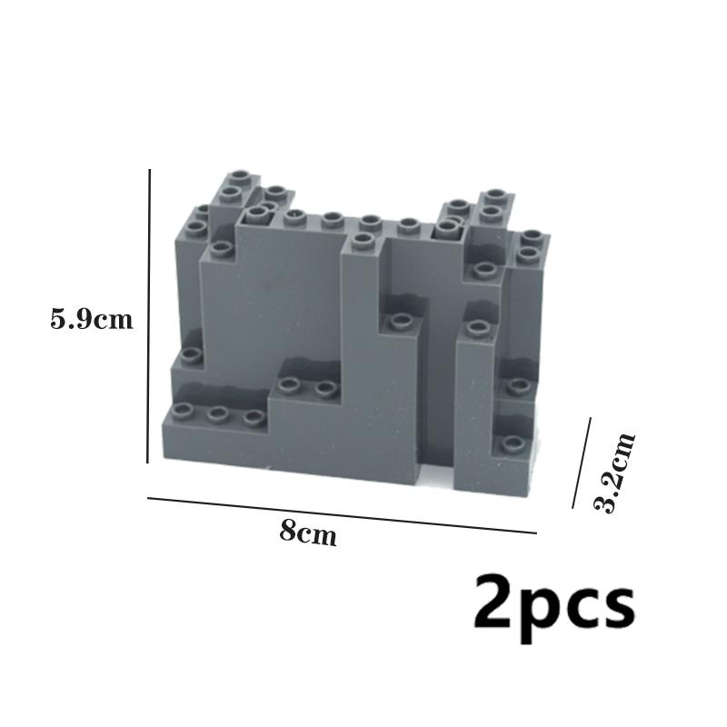 Moc Rock Panel 6082 6083 23996 47847 Скалистый горный пейзаж DIY Вид на городскую улицу Насыпной холмистый камень Строительные блоки Игрушки для подарков