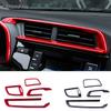 Car Carbon Fiber Sticker Air Outlet Vent Decoration Frame Trim For Honda FIT JAZZ GK5 3rd 2014 2015 2016 2017 2018 LHD C1440
