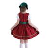 Bavarian Dirndl Dress Girls Oktoberfest Costume Farmhouse Lolita With Apron Headscarf