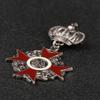 Винтажная металлическая корона в британском стиле, медаль, брошь, значок