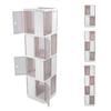 Rotating Bookshelf 360 Display Floor Standing Bookcase Storage Rack Corner Bookshelf for Small Space