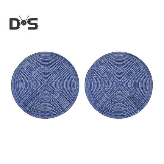 2 шт., набор противоскользящих ковриков для круглого стола, тканые салфетки, обеденный стол, нескользящие подставки для кухни, термостойкие подушечки для чаш, коврики для напитков