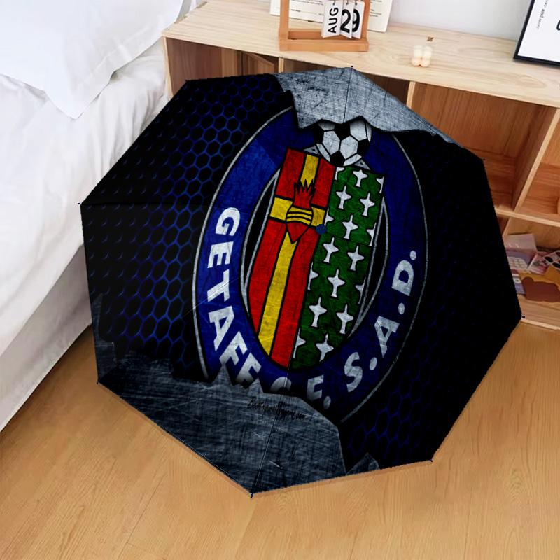 Getafe Crest Design Automatic Folding Umbrella - 8-Rib Travel Umbrella with Auto Open/Close & Portable Gifts for holidays or birthdays