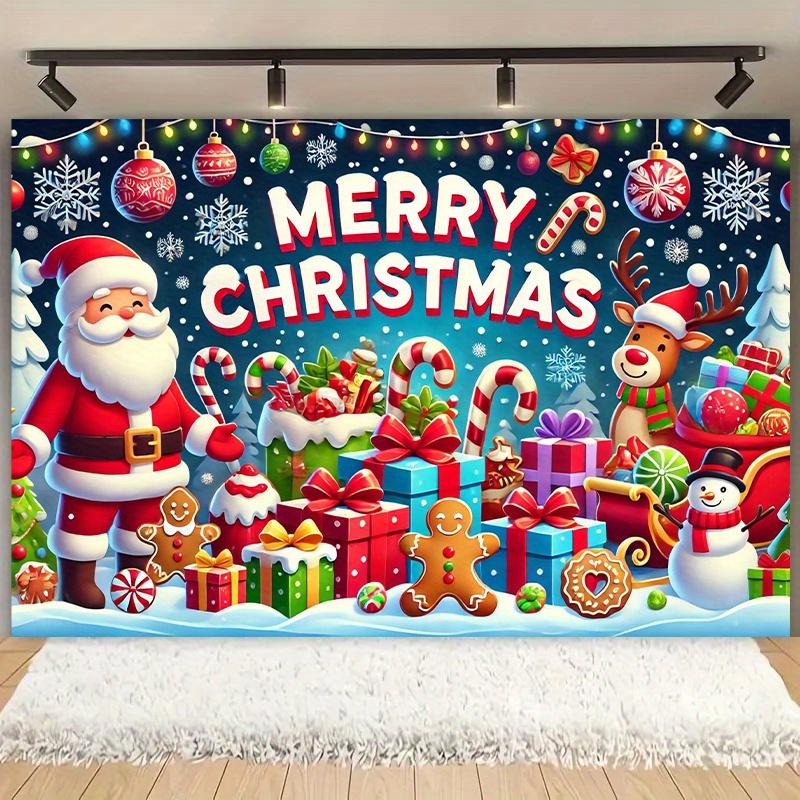 1pc2Dflat, Merry Christmas Santa Claus, for living room, bedroom, office decoration, no power required - wzy