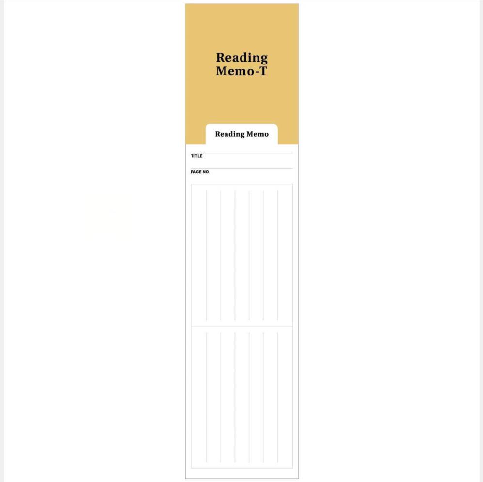 Japanese Minimalist Bookmark and Notepad for Reading Records