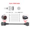 Truck Diagnostic Tool 16 Pin Cable Connector OBD To OBD2 6 Pin 9 Pin Truck Cable for Cummins Truck