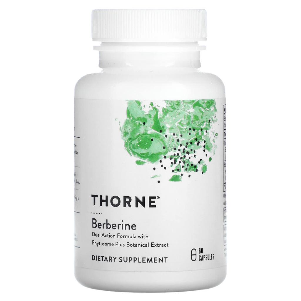 Thorne, Берберин, 1000 мг, 60 капсул (500 мг на капсулу)
