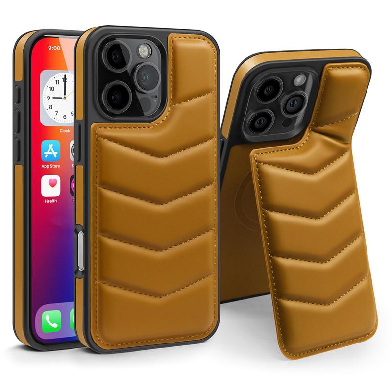 Leather Wallet Cards Case MagSafe Phone Cover For iPhone16 15 14 Plus 13 12 11 Pro Max Holder Magnetic Charging Protective Cover