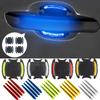 4Pcs 3D Car Reflective Sticker Carbon Fiber Decals Door Handle Bowl Protective Warning Strips Stickers Car Exterior Accessories