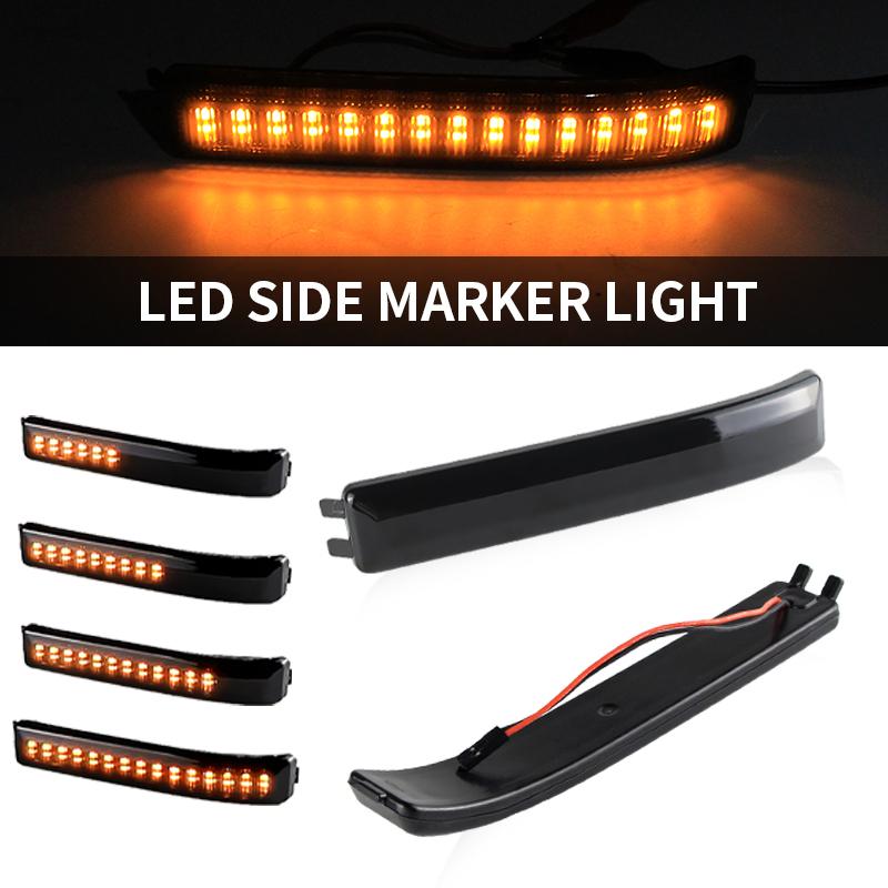 2X For 09-14 Ford F-150 F150,Raptor 2010-2014 Smoked LED Side Rearview mirror Turn Signal Marker Reflector Lights 9L3Z17E748BA