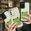 Phone case: 2D flat Samsung Galaxy A34 A35 M05 M06 S20 S22 S21 FE Plus 5G protective case, featuring cute mother and baby frog stickers, perfect Chris