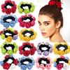 Большие искусственные цветочные резинки для волос для женщин, эластичные резинки для волос, помпоны, держатель для хвоста, модная повязка для волос во французском стиле