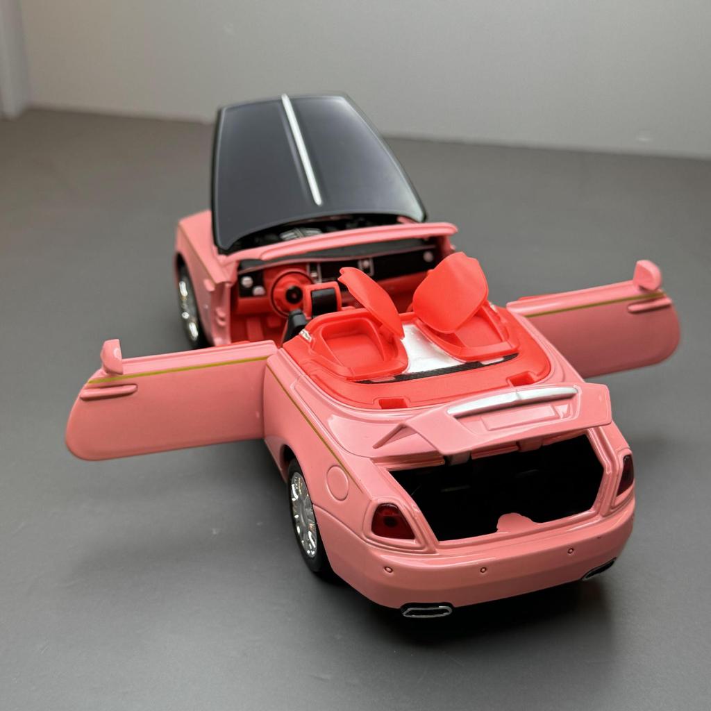 1/32 Rolls Royce Dawn Alloy Car Diecast Metal Model Sound & Light Toy Collect Display Ornament Home Decoration Gift for Children